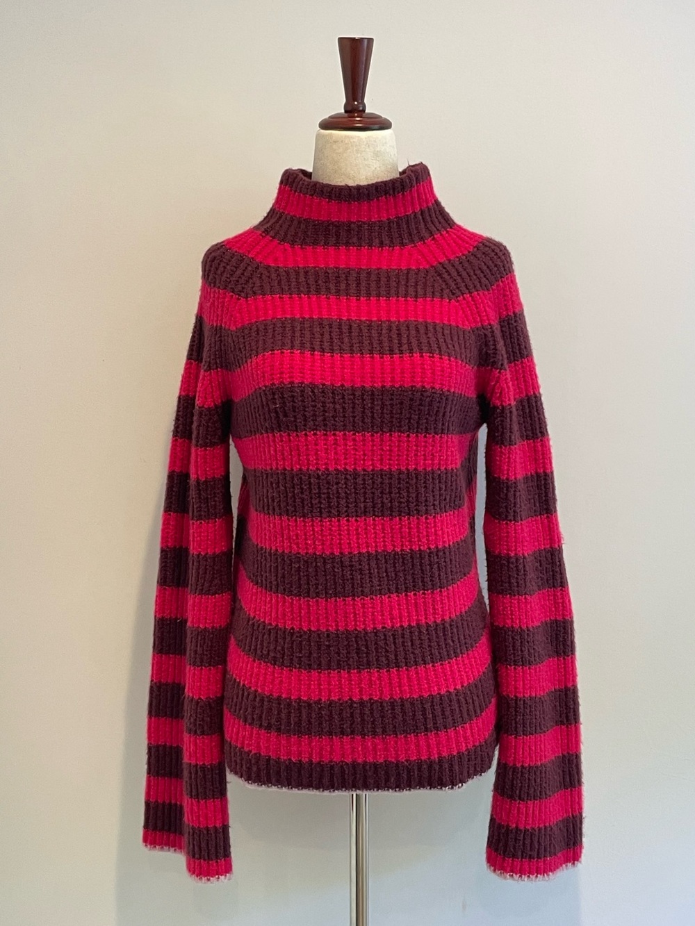 Anthropologie Maeve Stripe Wool & Yak Blend Turtleneck Sweater - size Medium - Picture 4 of 11